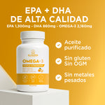 Omega 3 Triple Strength · 3,600 mg · 120 cápsulas blandas · Sabor limón