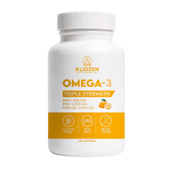 Omega 3 Triple Strength · 3,600 mg · 120 cápsulas blandas · Sabor limón